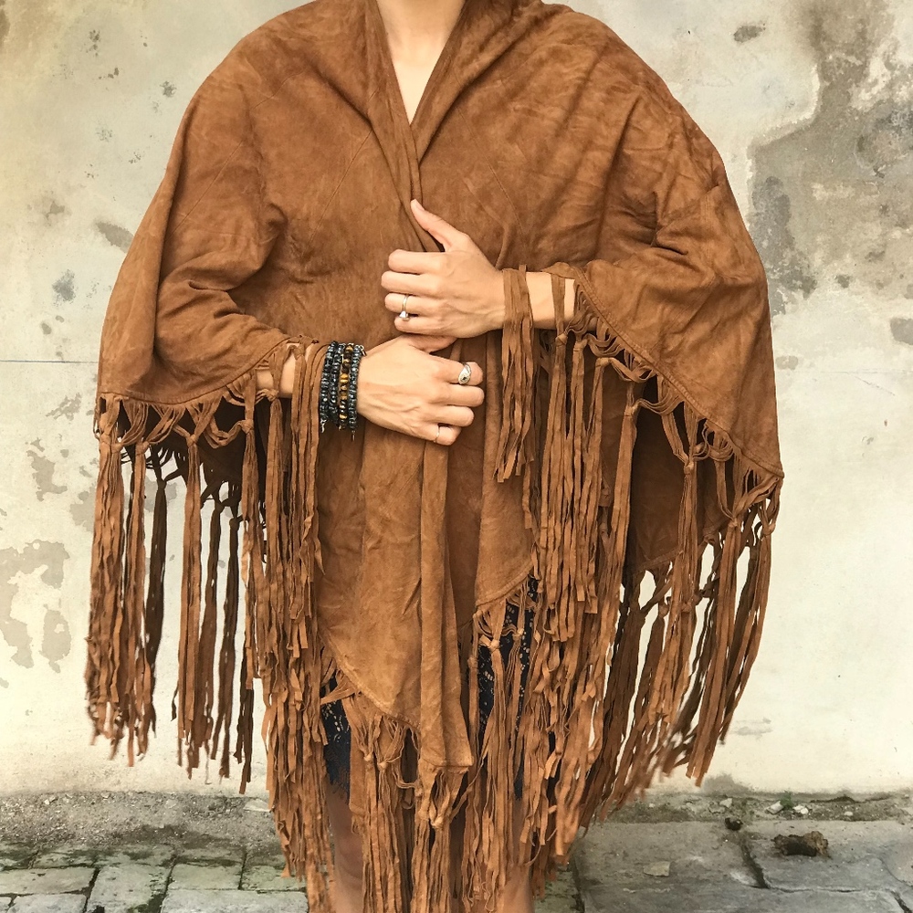 Vintage Suede Shawl